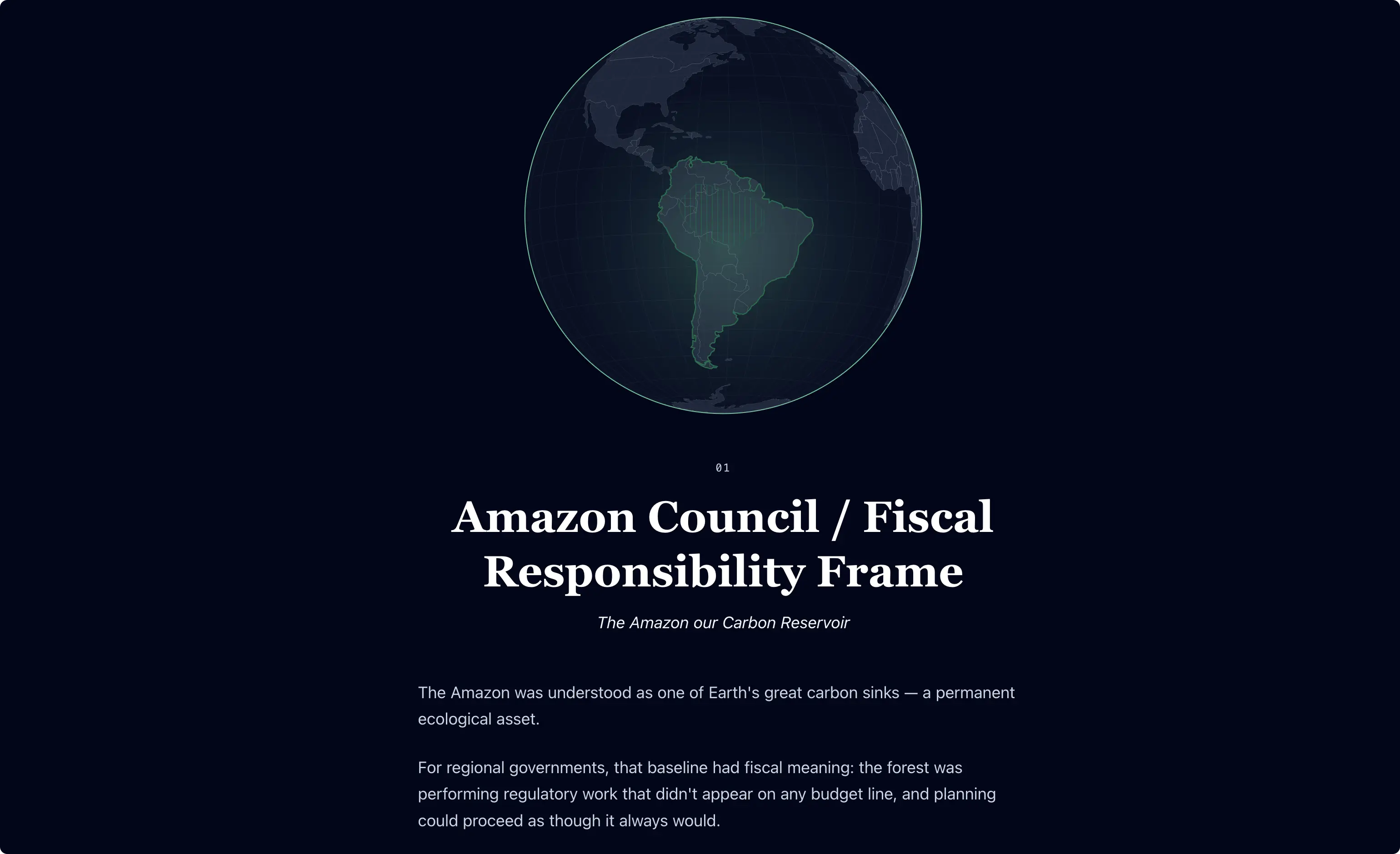 The Amazon on the Edge scrollytelling story on the fiscal cost of Amazon deforestation